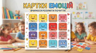 Демонстраційні картки емоцій: 20 шт