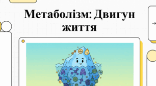 Метаболізм - двигун життя.