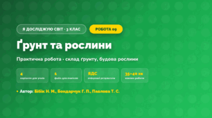 Практична робота «Ґрунт та рослини» (3 клас, Я досліджую світ, Бібік Н. М., Бондарчук Г. П., Павлова Т. С.)