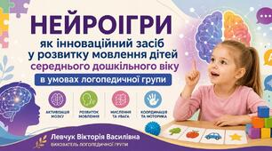 ВИКОРИСТАННЯ НЕЙРОІГОР ЯК ІННОВАЦІЙНОГО ЗАСОБУ РОЗВИТКУ МОВЛЕННЯ ДІТЕЙ СЕРЕДНЬОГО ДОШКІЛЬНОГО ВІКУ В УМОВАХ ЛОГОПЕДИЧНОЇ ГРУПИ