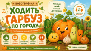 ✨«Ходить гарбуз по городу» — інфографіка за українською народною піснею