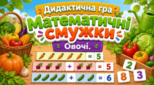 Дидактична гра «Математичні смужки. Овочі» 