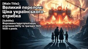 Презентація «Форсована промислова індустріалізація в УСРР: перехід до планової економіки та згортання НЕПу»