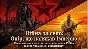 Презентація «Насильницька колективізація, розкуркулення та масовий опір в УСРР: боротьба українського села проти сталінської системи»
