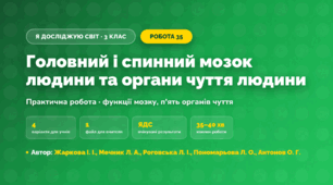 Практична робота «Головний і спинний мозок людини та органи чуття людини» (3 клас, Я досліджую світ, Жаркова І. І., Мечник Л. А., Роговська Л. І., Пономарьова Л. О., Антонов О. Г.)
