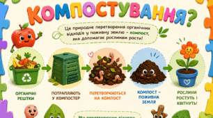 Серія плакатів «Компостування — турбота про Землю!»