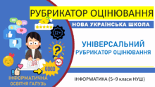 Універсальні рубрикатори оцінювання. Інформатика