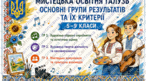 Критерії оцінювання. Групи результатів. Мистецтво. 5–9 класи НУШ
