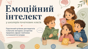 Презентація на тему: "Емоційний інтелект у школярів початкових класів.Практичний путівник для педагогів та батьків: методики, алгоритми підтримки, фрази-помічники та психологічні вправи"
