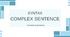 НМТ Syntax. Complex Sentence rules + exercises.