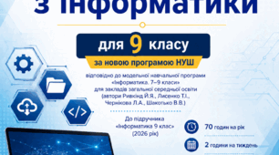 Календарно-тематичне планування з інформатики  9 клас  НУШ  (відповідно до модельної навчальної програми «Інформатика. 7-9 класи»  (2 год.)(автори Ривкінд Й.Я., Лисенко Т.І., Чернікова Л.А., Шакотько В.В.)