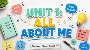 Unit 1: All about me — Комплект яскравих робочих аркушів для уроків англійської мови