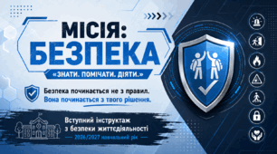 Вступний інструктаж з безпеки життєдіяльності 2026/2027 навчальний рік «МІСІЯ: БЕЗПЕКА»