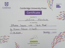  Certificate  "Effective lessons with "Quick Minds", 2019"