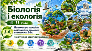 Поняття про екологічно пластичні та екологічно непластичні види. Поняття про адаптивну радіацію. Презентація, інфографіка, робочий аркуш