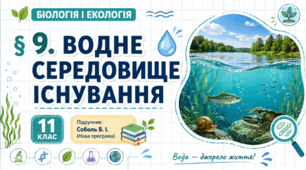 Водне середовище існування. Презентація, інфографіка, робочий аркуш