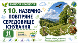 Наземно-повітряне середовище існування. Презентація, інфографіка, робочий аркуш