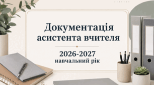 Документація асистента вчителя 2026-2027 навчальний рік базовий комплект документації