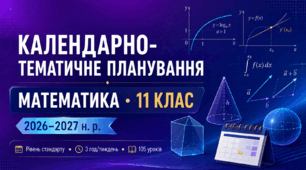 Календарно-тематичне планування з інтегрованого курсу «Математика» для 11 класу на 2026–2027 навчальний рік.