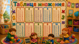 Таблиця множення на олівчиках(постери)