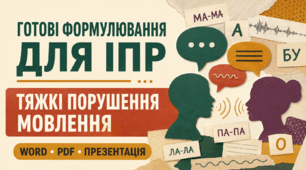 Готові формулювання для ІПР: підтримка дитини з тяжкими порушеннями мовлення