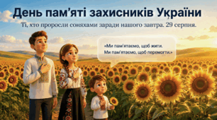 Виховна година Урок пам'яті 29 серпня  День пам'яті захисників України 💙💛 "Ті, хто проросли соняхами заради нашого завтра"