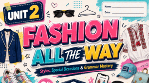 Комплект інтерактивних робочих аркушів до теми «Fashion all the way» (Unit 2, 9 клас) — лексика, граматика, читання та письмові завдання