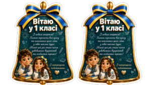 🔔 Набір для декору та подарунків «ВІТАЮ У 1–11 КЛАСІ» 🔔
