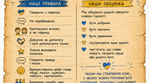 Маніфест класу «Ми обираємо мову гідності» Плакат для 2–4 класів