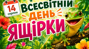 🗓 14 серпня💚☀️ 🦎🌸🌿 Всесвітній день ящірки🌱🌾🌳