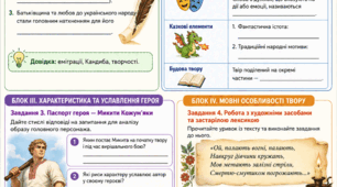 Робочий аркуш з оцінювання роботи з текстом (Група результатів 2: ГР 2) за драмою-казкою Олександра Олеся «Микита Кожум'яка»