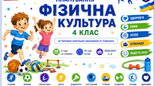 КТП уроків фізкультури в 4 класі (2 год/тиждень)