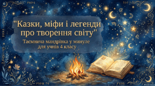 Презентація з літературного читання для 4 класу. Казки, міфи і легенди про творення світу. "Коли не було з нащада світу" українська стародавня колядка