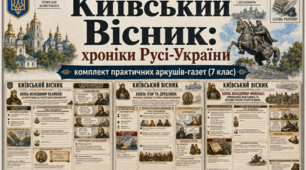 Комплект інтерактивних газет-робочих аркушів з історії України для 7 класу НУШ