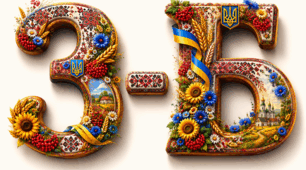 Розкішні написи «3-А, 3-Б, 3-В, 3-Г» у стилі українського етнодизайну (виглядає так, ніби ваш клас отримав власний дизайнерський логотип!)