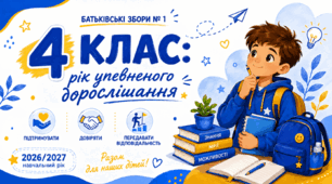 Батьківські збори №1 у 4 класі