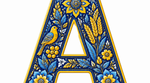 Український алфавіт в українському стилі.