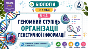 Геномний ступінь організації генетичної інформації. Презентація, інфографіка, робочий аркуш