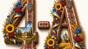 Розкішні написи «4-А, 4-Б, 4-В, 4-Г» у стилі українського етнодизайну (виглядає так, ніби ваш клас отримав власний дизайнерський логотип!)
