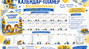 Календар-планер вихователя на 2026/2027 н.р.