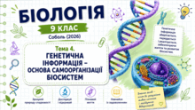 Тема 4. Генетична інформація — основа самоорганізації біосистем