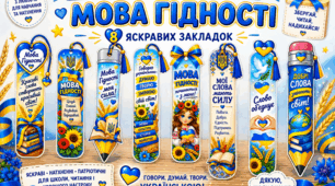 Набір яскравих закладок «МОВА ГІДНОСТІ» !