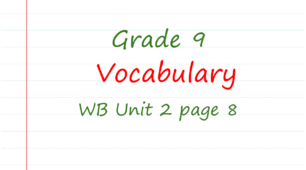 Prepare 9. Unit 2. Vocabulary (WB page 8)