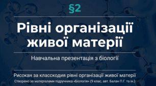 Презентація "§ 2. Рівні організації живої матерії"  9 клас НУШ