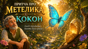 Притча «Метелик і кокон». Відеоматеріал до § 9 «Моє здоров’я і спосіб життя» ІК «Здоров’я, безпека та добробут»,  6 клас