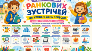 Виховна година. Ранкові зустрічі на вересень. Презентації на кожен день.