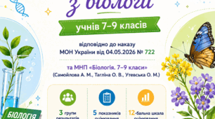 «Критерії оцінювання результатів навчання з біології учнів 7–9 класів відповідно до наказу МОН України від 04.05.2026 № 722 та МНП “Біологія. 7–9 класи” (автори А. М. Самойлова, О. В. Тагліна, О. М. Утєвська)»