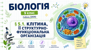 Клітина, її структурно-функціональна організація. Презентація, інфографіка, робочий аркуш