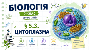 Цитоплазма. Презентація, інфографіка, робочий аркуш