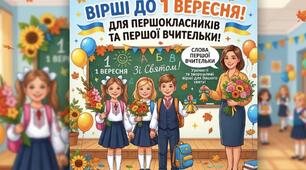 Вірші для першокласників на 1 вересня + слова першої вчительки